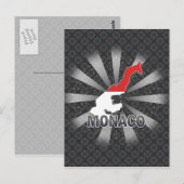 Monaco-vlagplattegrond 2.0 briefkaart (Voorkant / Achterkant)