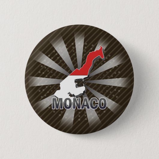 Monaco-vlagplattegrond 2.0 ronde button 5,7 cm (Voorkant)
