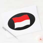 Monaco Vlagsticker Ovale Sticker (Envelop)