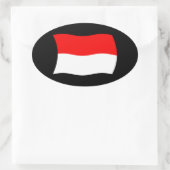 Monaco Vlagsticker Ovale Sticker (Tas)