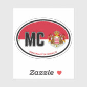 MONACO Vorstendom Monaco 01 Sticker (Vel)