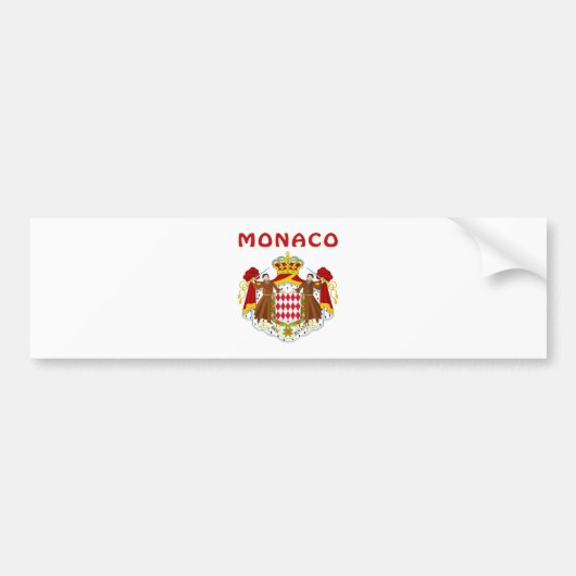 MONACO-Wapenmantel Bumpersticker (Voorkant)