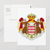 Monaco Wapenmunt Briefkaart (Voorkant / Achterkant)