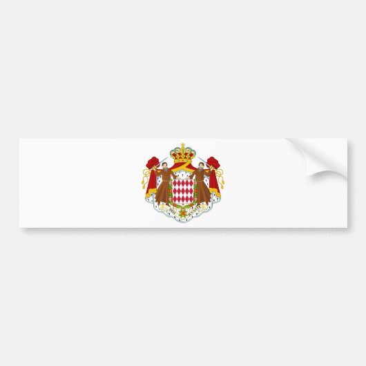 Monaco Wapenmunt Bumpersticker (Voorkant)