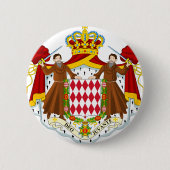 Monaco Wapenmunt Ronde Button 5,7 Cm (Voorkant)
