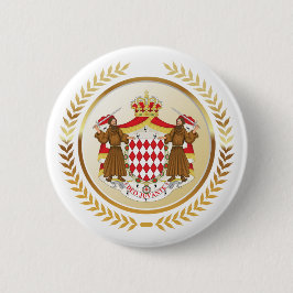 Monaco Wapenmunt Ronde Button 5,7 Cm