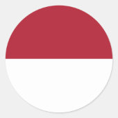 Monacovlag Ronde Sticker (Voorkant)