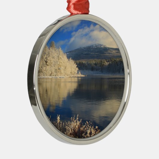 Monadnock eerste sneeuw metalen ornament (Rechts)