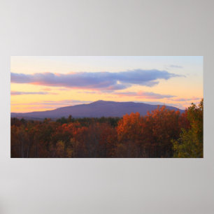 Monadnock Late Autumn Sunset Poster