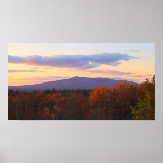 Monadnock Late Autumn Sunset Poster (Voorkant)