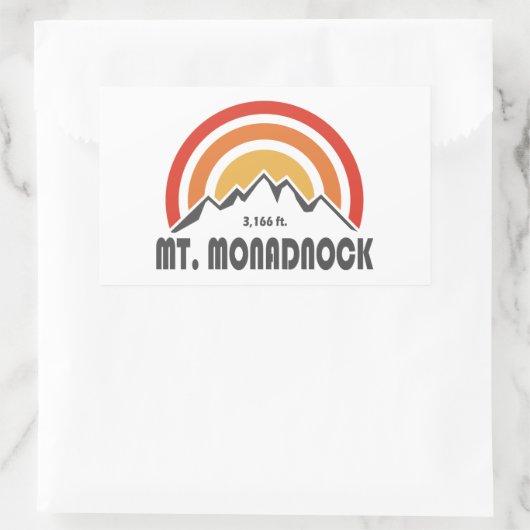 Monadnock New Hampshire Rechthoekige Sticker (Tas)