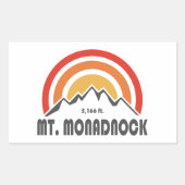 Monadnock New Hampshire Rechthoekige Sticker (Voorkant)