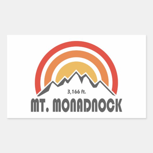 Monadnock New Hampshire Rechthoekige Sticker (Voorkant)