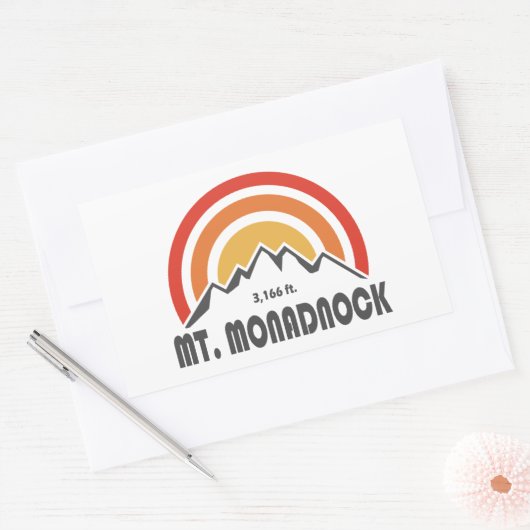 Monadnock New Hampshire Rechthoekige Sticker (Envelop)