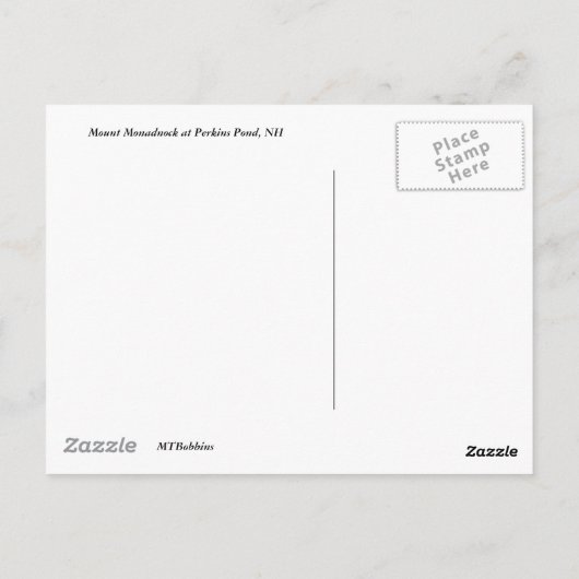 Monadnock-scène monteren briefkaart (Achterkant)