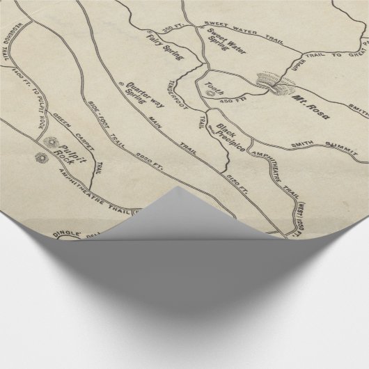 Monadnock Trail Map (1910) Cadeaupapier (Hoek)