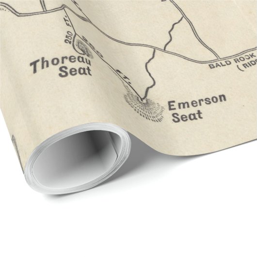  Monadnock Trail Map (1910) Cadeaupapier (Rol Hoek)