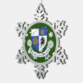 Monaghan Ireland Crest Irish Tin Sneeuwvlok Ornament (Rechts)