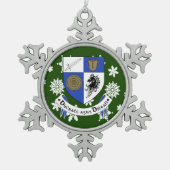 Monaghan Ireland Crest Irish Tin Sneeuwvlok Ornament (Voorkant)