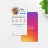 Monagram: witte trendy sociale media foto visitekaartje (Bureau)