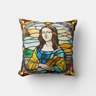 Monalisa Glas in lood Kunststijl Kussen