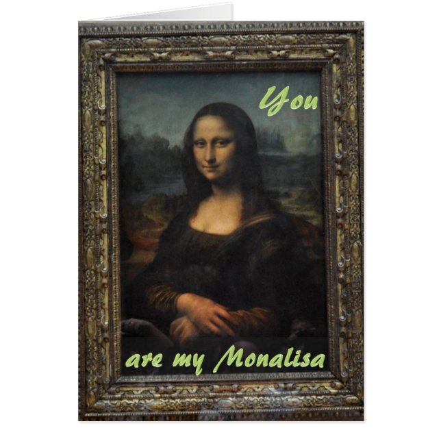 Monalisa Mona Lisa Valentijn Jubileum Love Card (Voorkant)