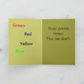 monalisa, Rozen zijn rood, viooltjes zijn blauw, Kaart (Binnen)