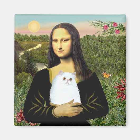 MonaLisa - Witte Perzische kitten #49 Magneet (Voorkant)