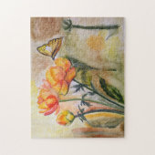 Monarch Beauty: Waterverf vlinder Legpuzzel (Verticaal)