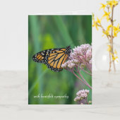 monarch boter met een modeverschijnsel kaart (Gele Bloem)