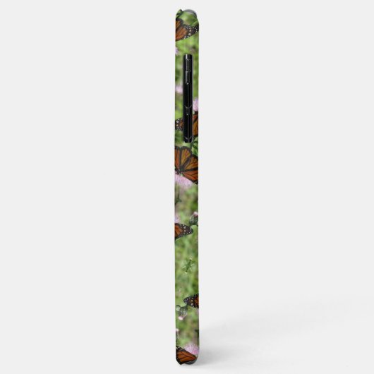 Monarch Butteflies op Roze Thistle Phone Case (Achterkant/links)