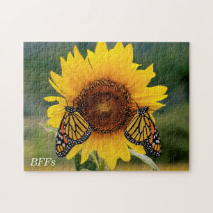 Monarch Butterfies on Sunflower Legpuzzel