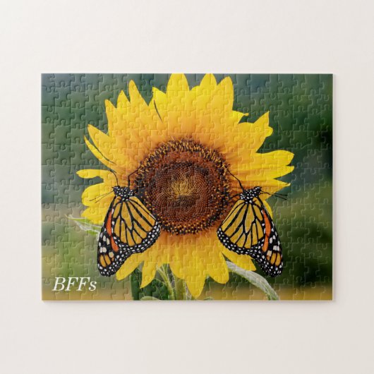 Monarch Butterfies on Sunflower Legpuzzel (Horizontaal)