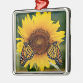 Monarch Butterfies on Sunflower Metalen Ornament (Links)