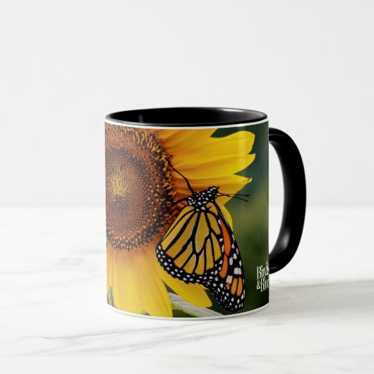 Monarch Butterfies on Sunflower Mok (Voorkant rechts)