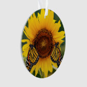 Monarch Butterfies on Sunflower Ornament (voorkant)