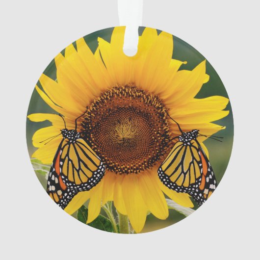 Monarch Butterfies on Sunflower Ornament (achterkant)