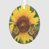 Monarch Butterfies on Sunflower Ornament (voorkant)