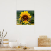 Monarch Butterfies on Sunflower Poster (Keuken)