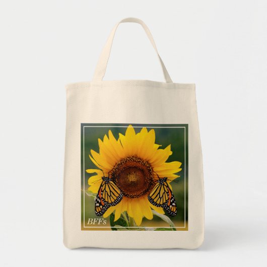 Monarch Butterfies on Sunflower Tote Bag (Voorkant)