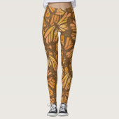 MONARCH BUTTERFLES GEFORMULEERD patroongoud Leggings (Voorkant)