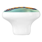 MONARCH BUTTERFLES OP DE STROOM KERAMISCHE KNOP (Zijkant)