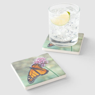 MONARCH BUTTERFLES OP DE STROOM STENEN ONDERZETTER