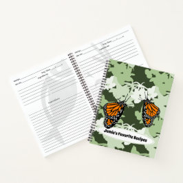 Monarch Butterflies Aangepaste naam Favoriete rece Notitieboek