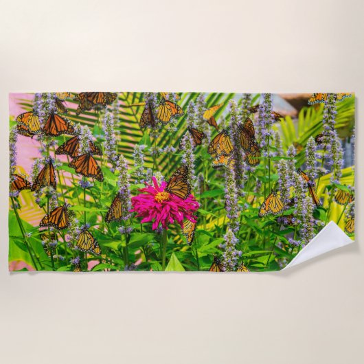 Monarch Butterflies Beach Towel Strandlaken (Voorkant)