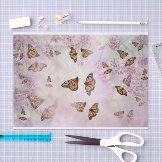 Monarch Butterflies Blossom Tissuepapier (Craft)