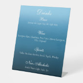 Monarch Butterflies Blue Ombre Drinken Menu Reclamebord Met Voetstuk (Voorkant)