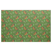Monarch Butterflies Caterpilars Fabric Stof (Fat Quarter)