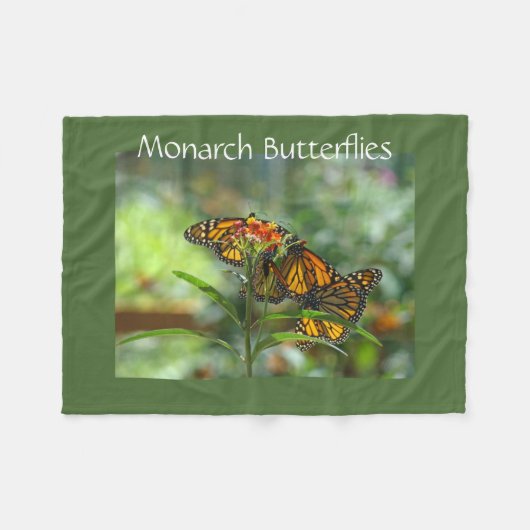 Monarch Butterflies Designer Fleece dekens (Voorkant (Horizontaal))