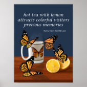 Monarch Butterflies en Tea Haiku Poster (Voorkant)